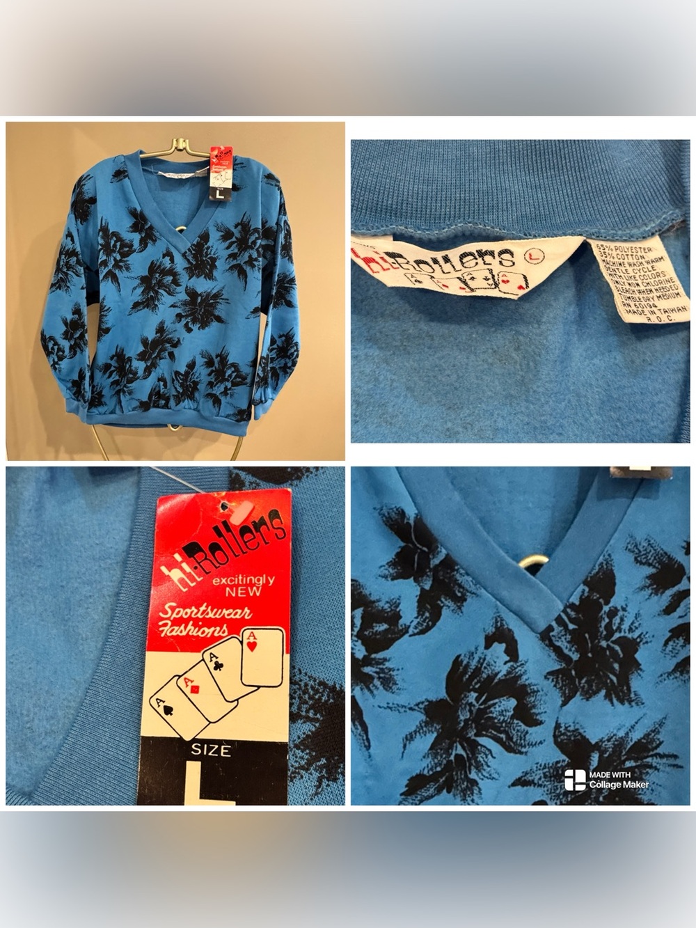 Vintage Deadstock  1980s "High Rollers" sweatshirt